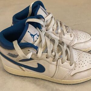 Nike Kids Jordan 1 Mid Industrial Blue 6Y